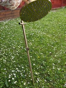 Brass gold rain shower