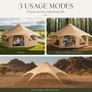 5m Canvas Bell Tent Luxury Glamping Tent with Stove Jack, 8 Mesh Windows & Year-Round Camping Shelter Image 3