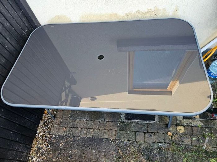 Glass garden table