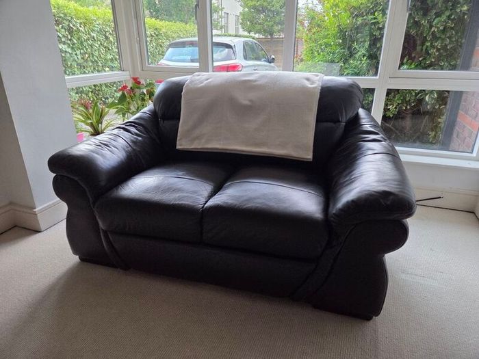 Black leather couches for sale