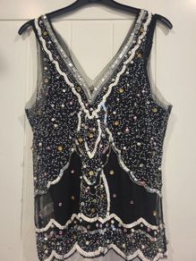 River Island Black Embellished vest top