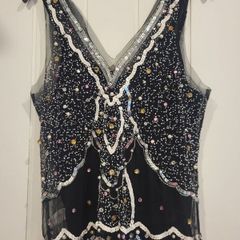 River Island Black Embellished vest top