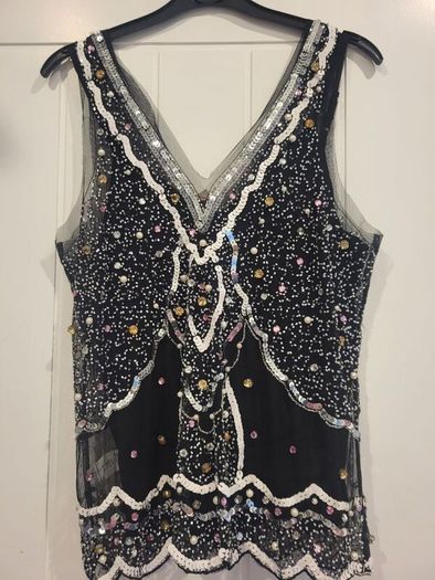 River Island Black Embellished vest top