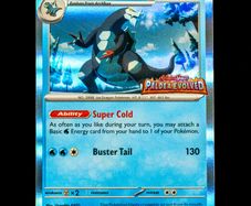 Baxcalibur SVP 019 Stamped Holo Black Star Promo Pokemon Card Scarlet Violet