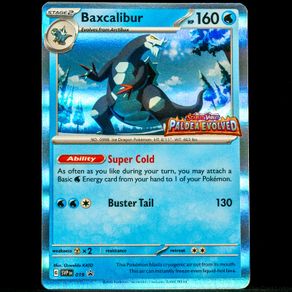 Baxcalibur SVP 019 Stamped Holo Black Star Promo Pokemon Card Scarlet Violet