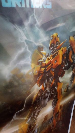 Large Poster / Cardboard Transformers wall hanging Holographic Bumblebee