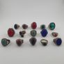 Antique Ring Collection Lot of 15 Mixed Brass & Stone,Glass Antique Style Rings Image 8