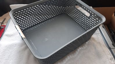 Curver Your Style Medium Retangular Basket 11 Litre - Grey