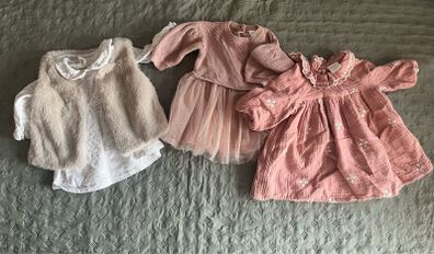 baby girl 0-3 month next dress bundle size 62 68 like new