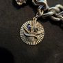 Mid Century Heavy 925 Sterling Silver Charm Bracelet Image 4