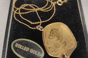 Vintage rolled gold necklace