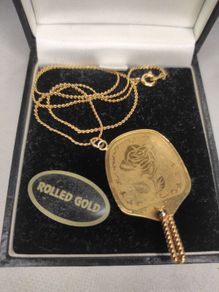 Vintage rolled gold necklace