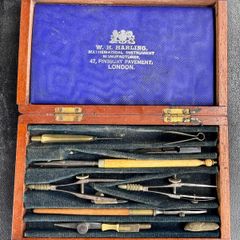 Antique W.H. Harling Drawing Instrument Set (c. 1890)