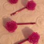Vintage Resin Flower Hair Clips    -   Retro Style Hair Accessories Image 4