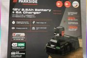 Parkside Performance Next Gen 2.5AH X12V Battery And 6.0A X12V Fast Charger. Also For Sale 2AH 5AH X12V Batteries 2.4A,  X12V Chargers X12V Cordless Led Work Light