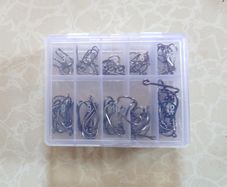 100 Pc Carbon Steel Fishing Hooks (sizes 3 To 12) New.