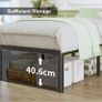 High Double Bed Frame 4ft6 with Rounded Corner Legs Image 6