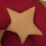 2 cream star shaped velvet cushions Image 2