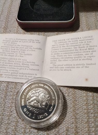 Silver  Proof   Sierra  Leon