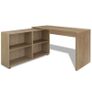 Corner Desk 4 Shelves Oak Image 4