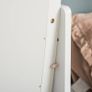 Oval Floor Mirror Shabby Chic Adjustable Tilt dim. 48W x 46D x 147H cm MDF White Image 3