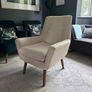 Two creme stylish armchairs Image 3