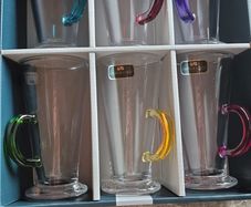 Newgrange latte multicoloured coffee glasses