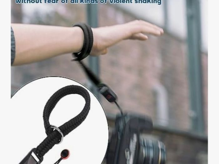 Camera wrist strap with quick release