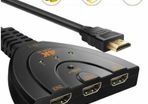 HDMI Splitter Connector Adapter Video Switcher Cable 4K 3 in 1 Out Port Hub
