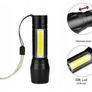 Mini Aluminum LED Flashlight with Built-in Battery Image 3