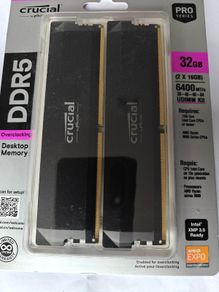 Crucial Pro Ddr5 Ram 32gb Kit (2x16gb) 6400mhz Cl38
