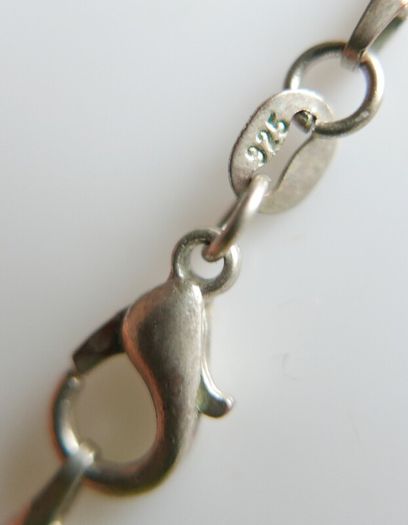 Vintage Rose Quartz Sterling Silver 925 Cage Necklace, "Love Stone" Pendant length 20" - 6,8g