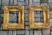 Antique pair of giltwood baroque frames