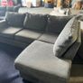 Grey corduroy corner sofa set Image 5