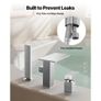 Roman Tub Faucet, 3 Hole Waterfall Bathtub Faucet, Widespread Roman Tub Faucets with Shower Head & 1 Handle, Romans Bathtub Faucets for Pet Washing, Adult Bathing, Brushed Stainless Steel Image 4