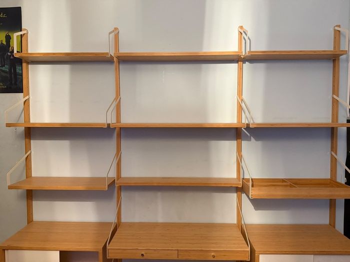 IKEA SVALNAS Bamboo Wall Shelving System