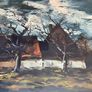 Vintage MCM Print The Thatched Cottage Maurice de Vlaminck circa 1925 Image 3