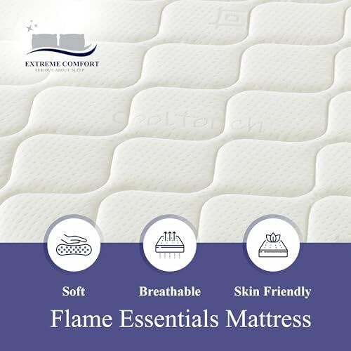Flame Essentials Double Mattress 4FT6 (135x190cm) | Foam-Free Bonnell Spring