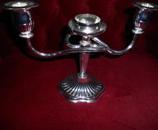 Siver Plated Triple Candel Holder