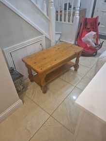 solid wood coffee table