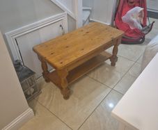 solid wood coffee table