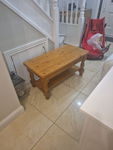 solid wood coffee table