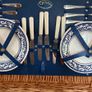 Vintage Wicker  Picnic Basket with 6 person setting Image 3