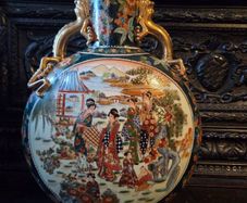 Large Chinese Porcelain Moon Flask Vase