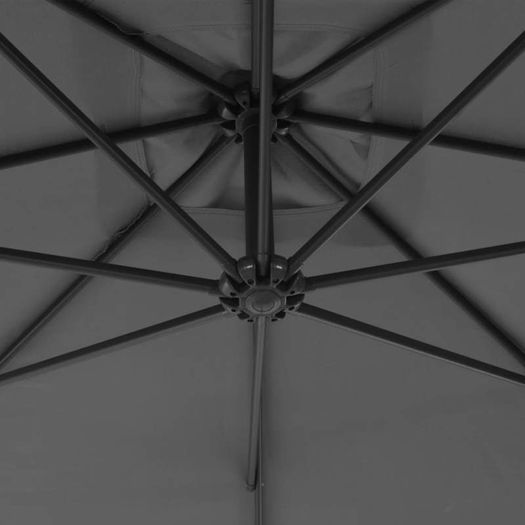 Cantilever Umbrella with Steel Pole 250x250 cm Anthracite