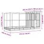 Aviary with Extension Silver 416x203x216 cm Steel Image 8
