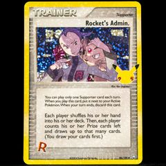 Rocket's Admin 86/109 Textured Secret Ultra Rare Holo Trainer Celebrations Classic Collection 25th Anniversary EX Team Rocket Returns Pokemon Card