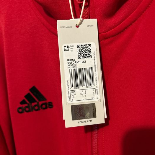 Red Adidas Manchester United Anthem Jacket