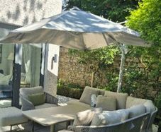 Garden parasol and base