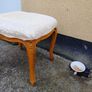 Vintage French Style Wooden Stool Image 3